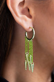 Paparazzi Accessories Piquant Punk - Green Earrings