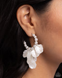 Paparazzi Accessories Frilly Feature - White Earrings