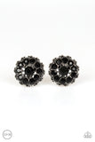 Paparazzi Accessories Business Bedazzle - Black Clip-on Earrings