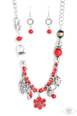 Paparazzi Accessories Charmed, I Am Sure - Red Necklace