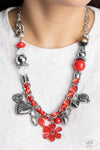 Paparazzi Accessories Charmed, I Am Sure - Red Necklace