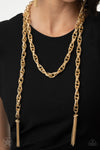 Paparazzi Accessories SCARFed for Attention - Gold Necklace