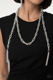 Paparazzi Accessories SCARFed for Attention - Silver Necklace