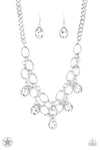 Paparazzi Accessories Show-Stopping Shimmer - White Necklace