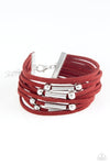 Paparazzi Accessories Back To BACKPACKER - Red Bracelet