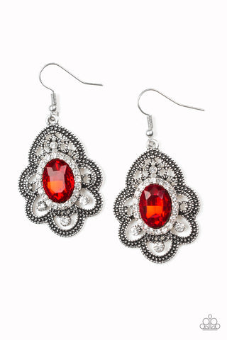 Paparazzi Accessories Reign Supreme - Red Earrings