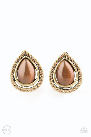 Paparazzi Accessories Noteworthy Shimmer - Brass Earrings