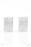 Paparazzi Accessories Hollywood Hotshot - White Clip-On Earrings