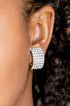 Paparazzi Accessories Hollywood Hotshot - White Clip-On Earrings