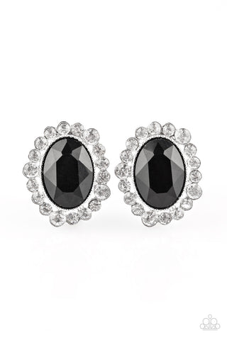 Paparazzi Accessories Hold Court - Black Post Earrings