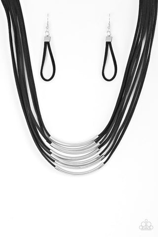 Paparazzi Accessories Walk The WALKABOUT - Black Necklace