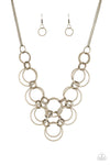 Paparazzi Accessories Ringing Off The Hook - Brass Necklace