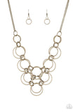 Paparazzi Accessories Ringing Off The Hook - Brass Necklace