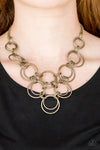 Paparazzi Accessories Ringing Off The Hook - Brass Necklace