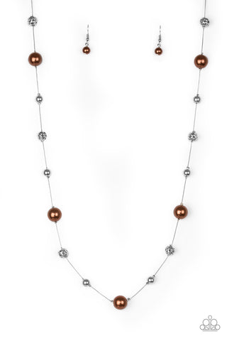 Paparazzi Accessories Eloquently Eloquent - Brown Necklace