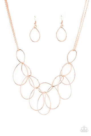 Paparazzi Accessories Top-TEAR Fashion - Rose Gold Necklace