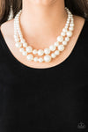 Paparazzi Accessories The More The Modest - Gold Pearl Necklace