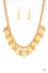 Paparazzi Accessories Fringe Fabulous - Gold Necklace