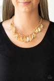 Paparazzi Accessories Fringe Fabulous - Gold Necklace