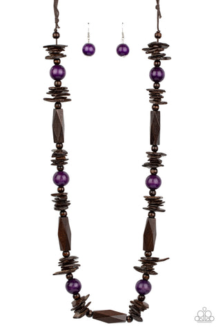 Paparazzi Accessories Cozumel Coast - Purple Wood Necklace