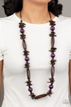 Paparazzi Accessories Cozumel Coast - Purple Wood Necklace