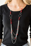 Paparazzi Accessories Bubbly Bright - Red Necklace