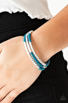 Paparazzi Accessories Tourist Trap - Blue Coil Bracelet