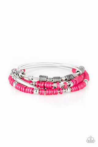 Paparazzi Accessories Tribal Spunk - Pink Bracelet