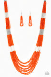 Paparazzi Accessories Let It BEAD - Orange Necklace