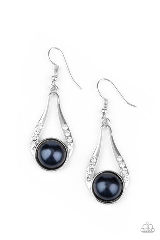 Paparazzi Accessories HEADLINER Over Heels - Blue Earrings