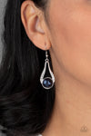 Paparazzi Accessories HEADLINER Over Heels - Blue Earrings