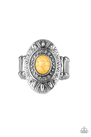 Paparazzi Accessories Stone Fox - Yellow Ring