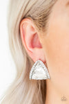 Paparazzi Accessory Exalted Elegance - White Earring