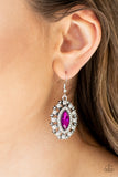 Paparazzi Accessories Long May She Reign - Pink Earrings