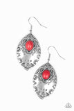 Paparazzi Accessories Mountain Montage - Red Earrings [5011]