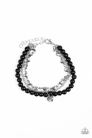 Paparazzi Accessories Love Like You Mean It - Black Bracelet