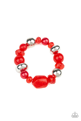 Paparazzi Accessories Ice Ice Breaker Red Bracelet