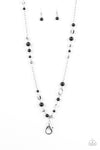 Paparazzi Accessories Make An Appearance - Black Necklace Lanyard