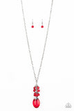 Paparazzi Accessories Crystal Cascade - Red Necklaces