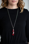 Paparazzi Accessories Crystal Cascade - Red Necklaces