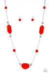 Paparazzi Accessories Crystal Charm - Red Necklace