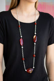 Paparazzi Accessories Crystal Charm - Red Necklace