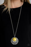 Paparazzi Accessories Medallion Meadow - Yellow Necklace