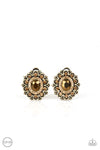 Paparazzi Accessories Flowering Dazzle - Brass Earrings