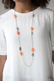 Paparazzi Accessories Beachfront Beauty Orange Necklace
