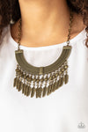 Paparazzi Accessories Fierce in Feathers - Brass Necklace