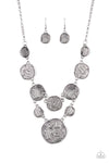 Paparazzi Accessories Metallic Patchwork - Silver Necklace