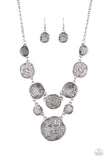 Paparazzi Accessories Metallic Patchwork - Silver Necklace