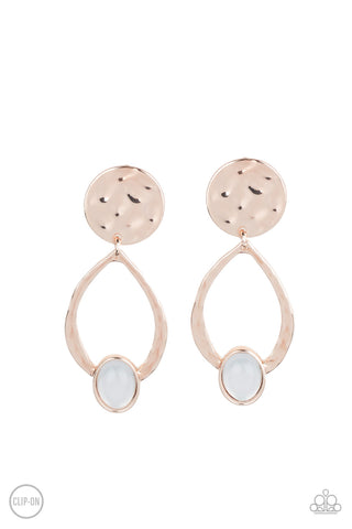 Paparazzi Accessories Opal Obsession - Rose Gold Earrings