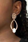 Paparazzi Accessories Opal Obsession - Rose Gold Earrings